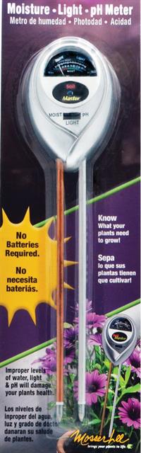 Soil Master moisture, light, and pH meter