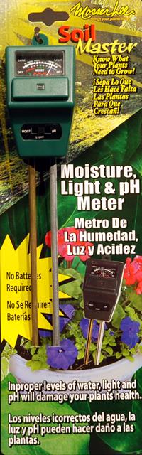 Soil Master moisture, light, and pH meter